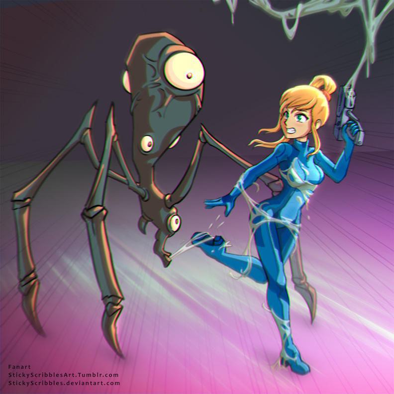 Samus Alien Spider1 by StickyScribbles