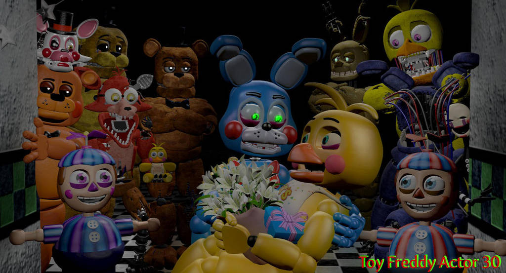 C4d Fnaf Springtrap X Toy Chica By Bounzziy Toy Chica And - 