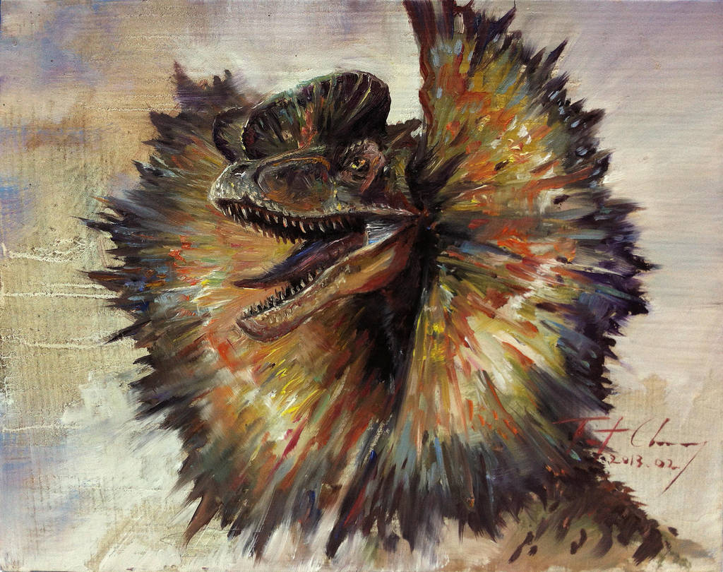 Study of JP Dilophosaurus Head by cheungchungtat