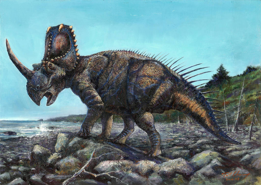 At the Coast of Inland Sea -- Centrosaurus apertus by cheungchungtat