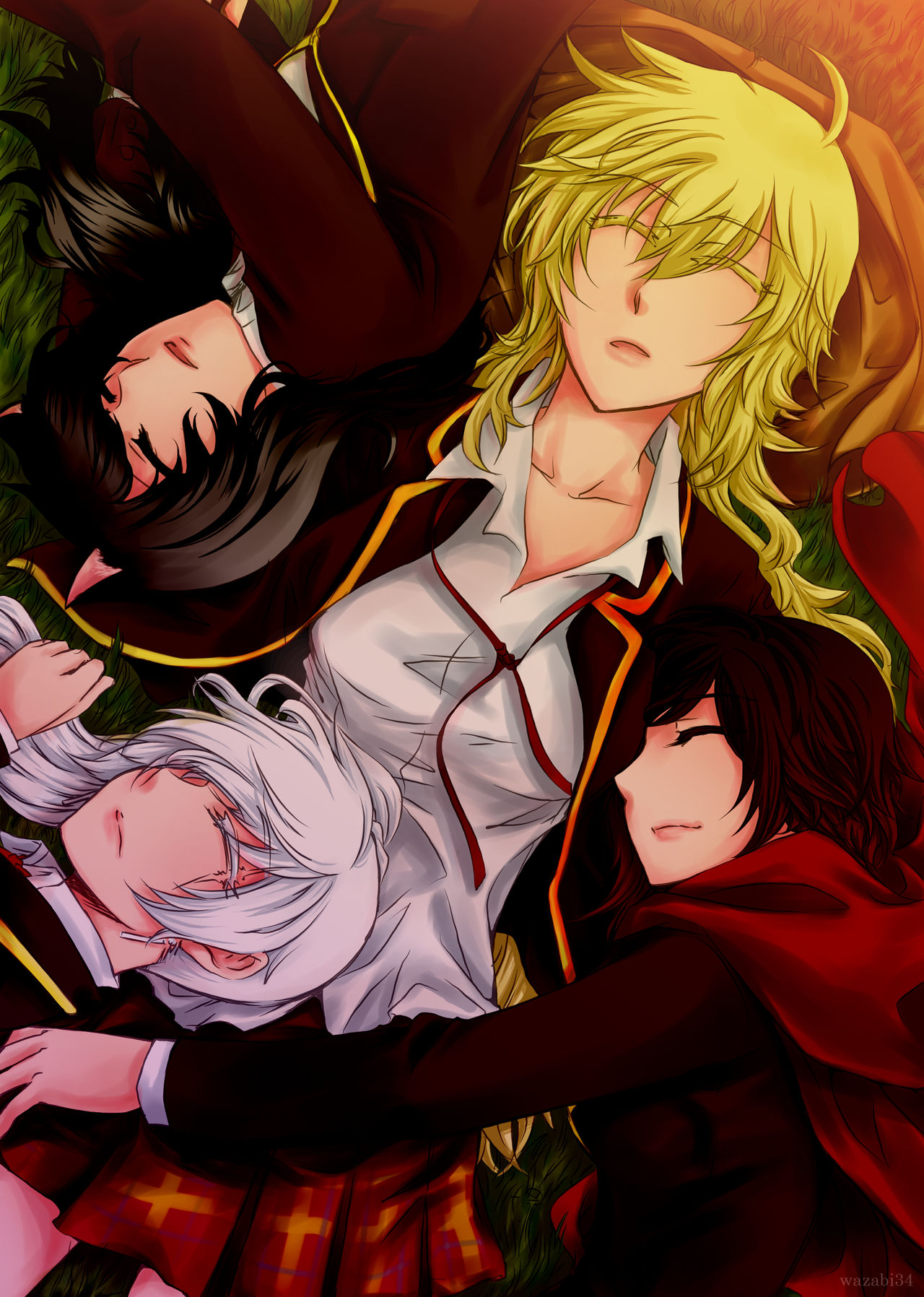 Sleeping under the sunset. by wazabi34