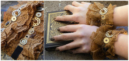 Steampunk Wrist Cuffs by BaziKotek