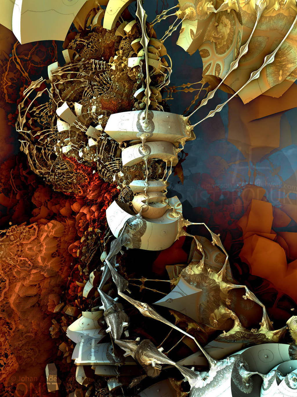 Fractalic Mystical Portrait of Queen Elizabeth I by MANDELWERK