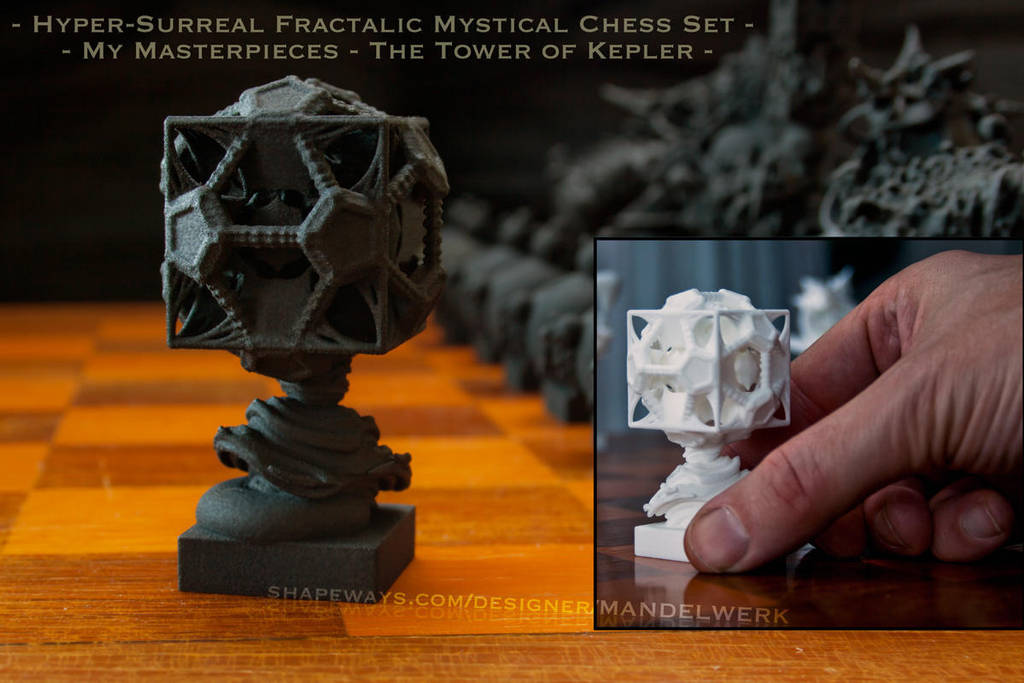 Surreal Chess Set - My Masterpieces - the Rook by MANDELWERK Surreal Chess Set - My Masterpieces - the Rook by MANDELWERK