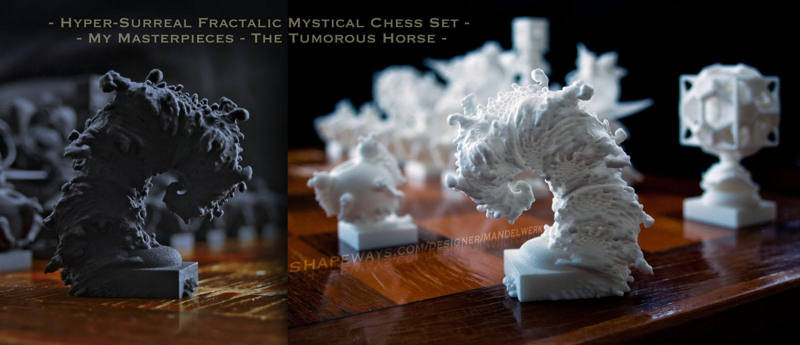 Surreal Chess Set - My Masterpieces - the Knight by MANDELWERK