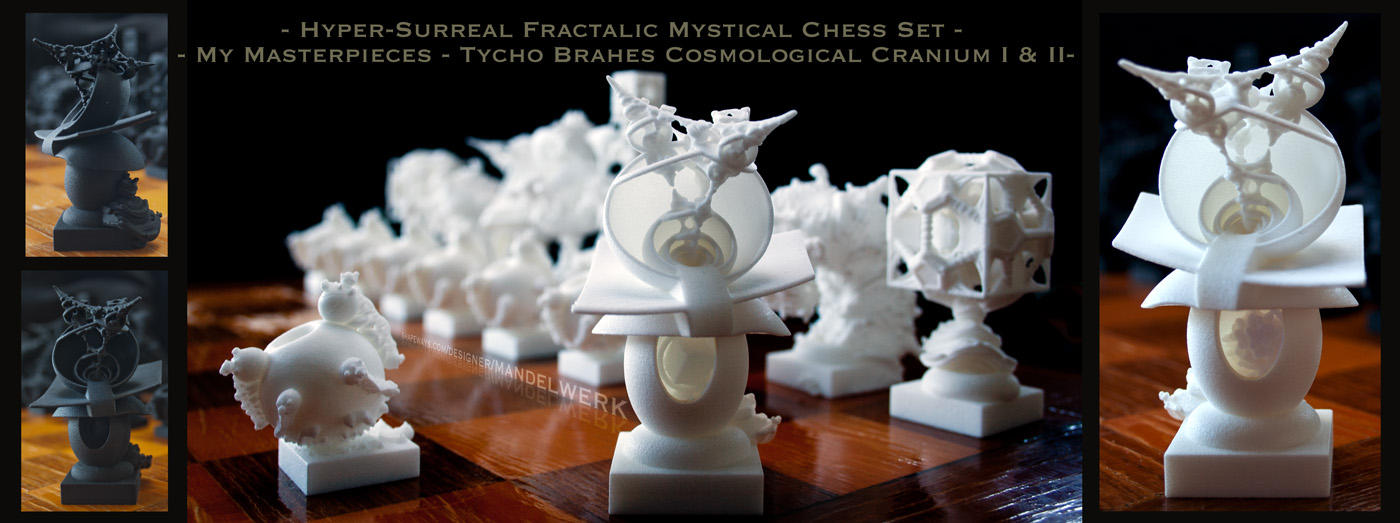 Surreal Chess Set - My Masterpieces - The Bishops by MANDELWERK Surreal Chess Set - My Masterpieces - The Bishops by MANDELWERK