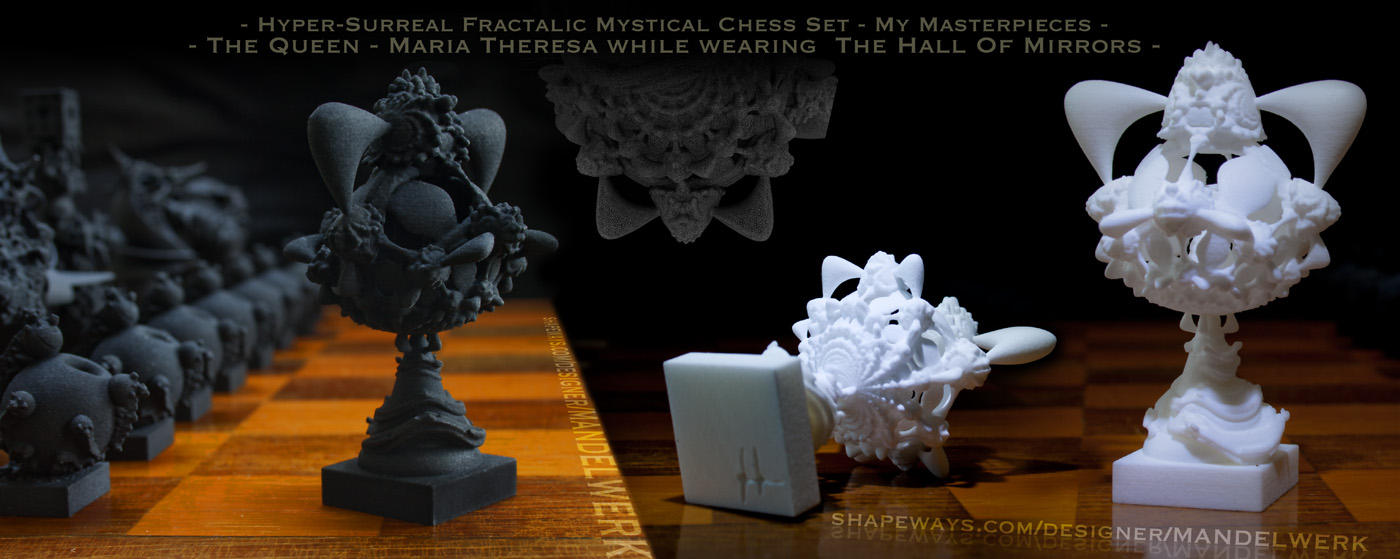 Surreal Chess Set - My Masterpieces - The Queen by MANDELWERK Surreal Chess Set - My Masterpieces - The Queen by MANDELWERK