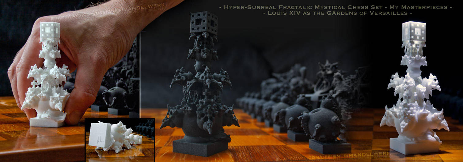 Surreal Fractal Chess Set -Masterpieces- The King by MANDELWERK Surreal Fractal Chess Set -Masterpieces- The King by MANDELWERK
