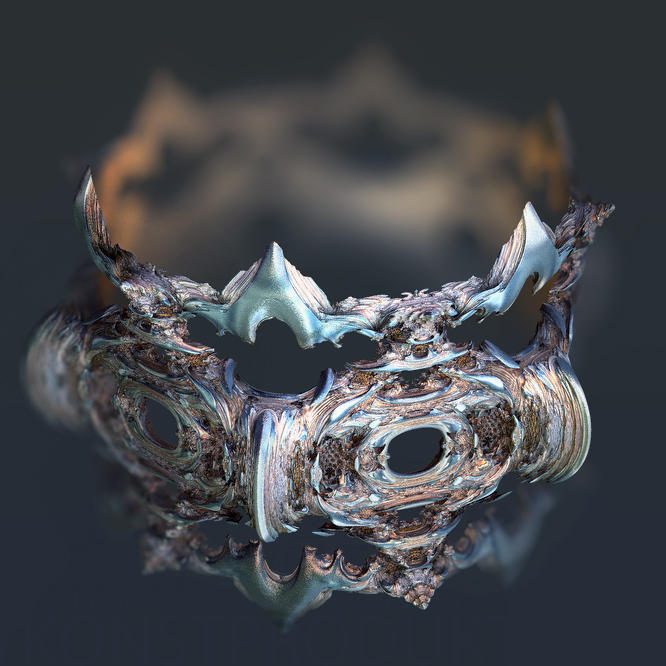 Intestines of complex numbers - 12 spined render by MANDELWERK