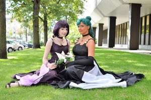 Saturn and Pluto by seely-san