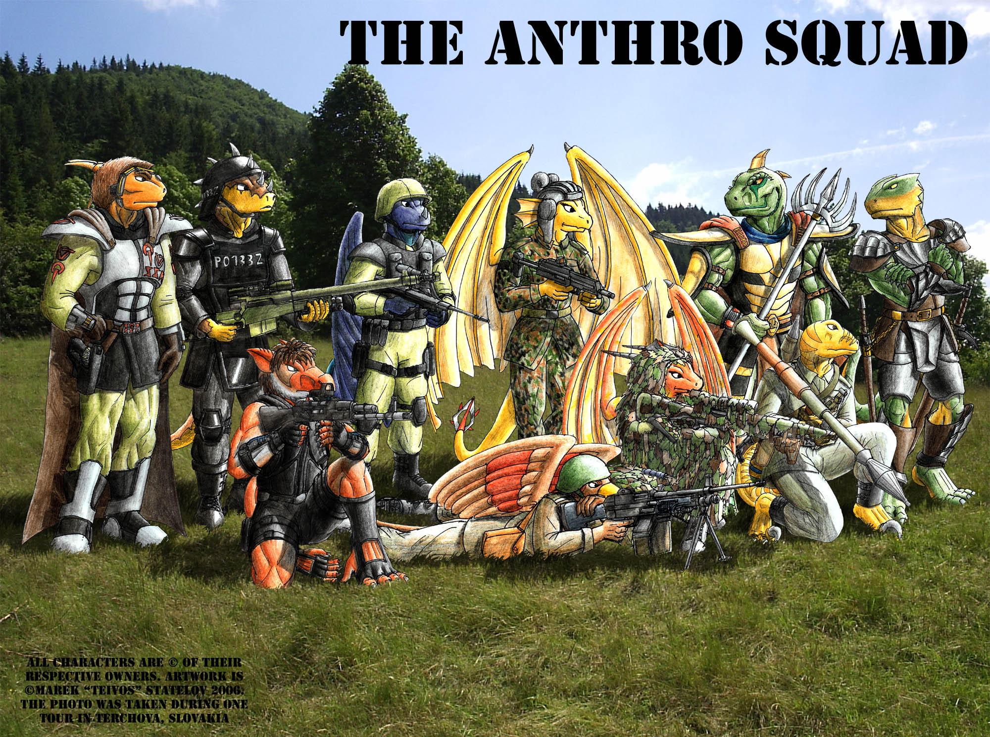 the great Anthro Squad by A-Teivos
