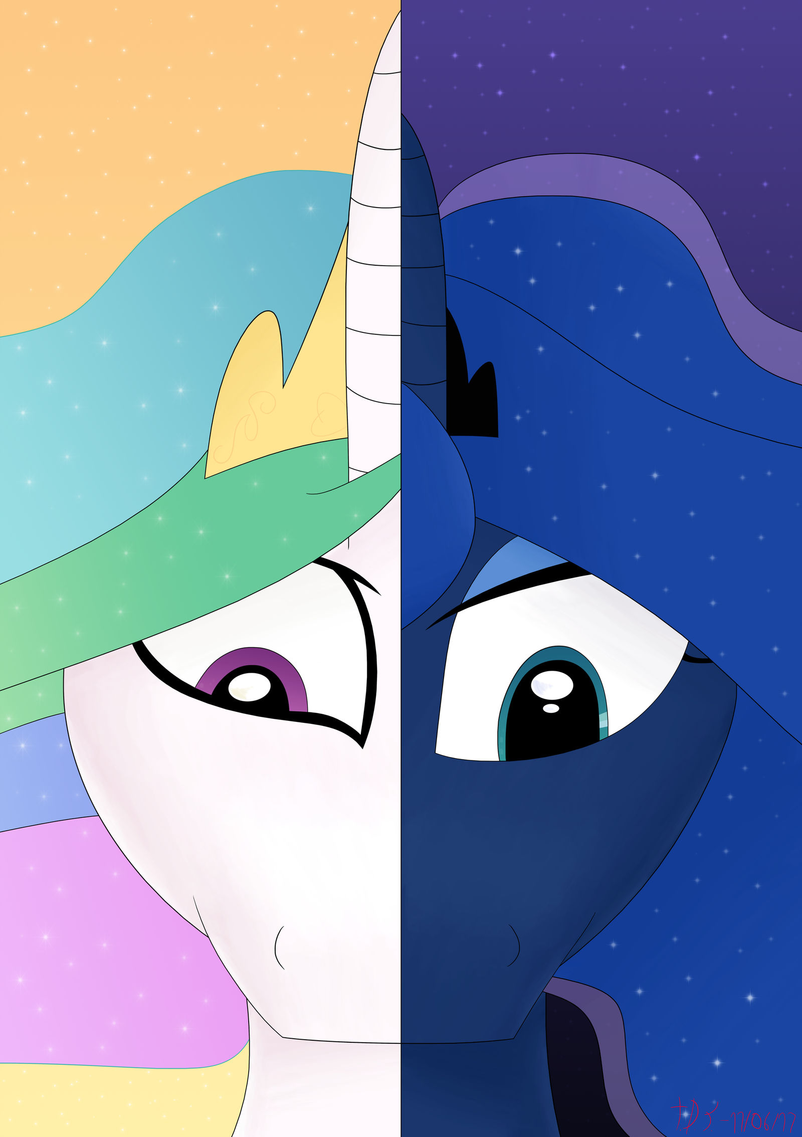 The Princesses of Day and Night by TheDarkSatanicorn
