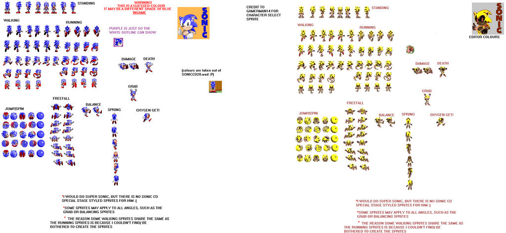 Srb2 Classic Sonic Sprite Sheet By Thomasthehedgehog888 On Deviantart