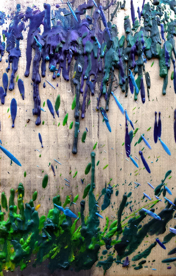 Crayon Art on Wood by ausrejurke