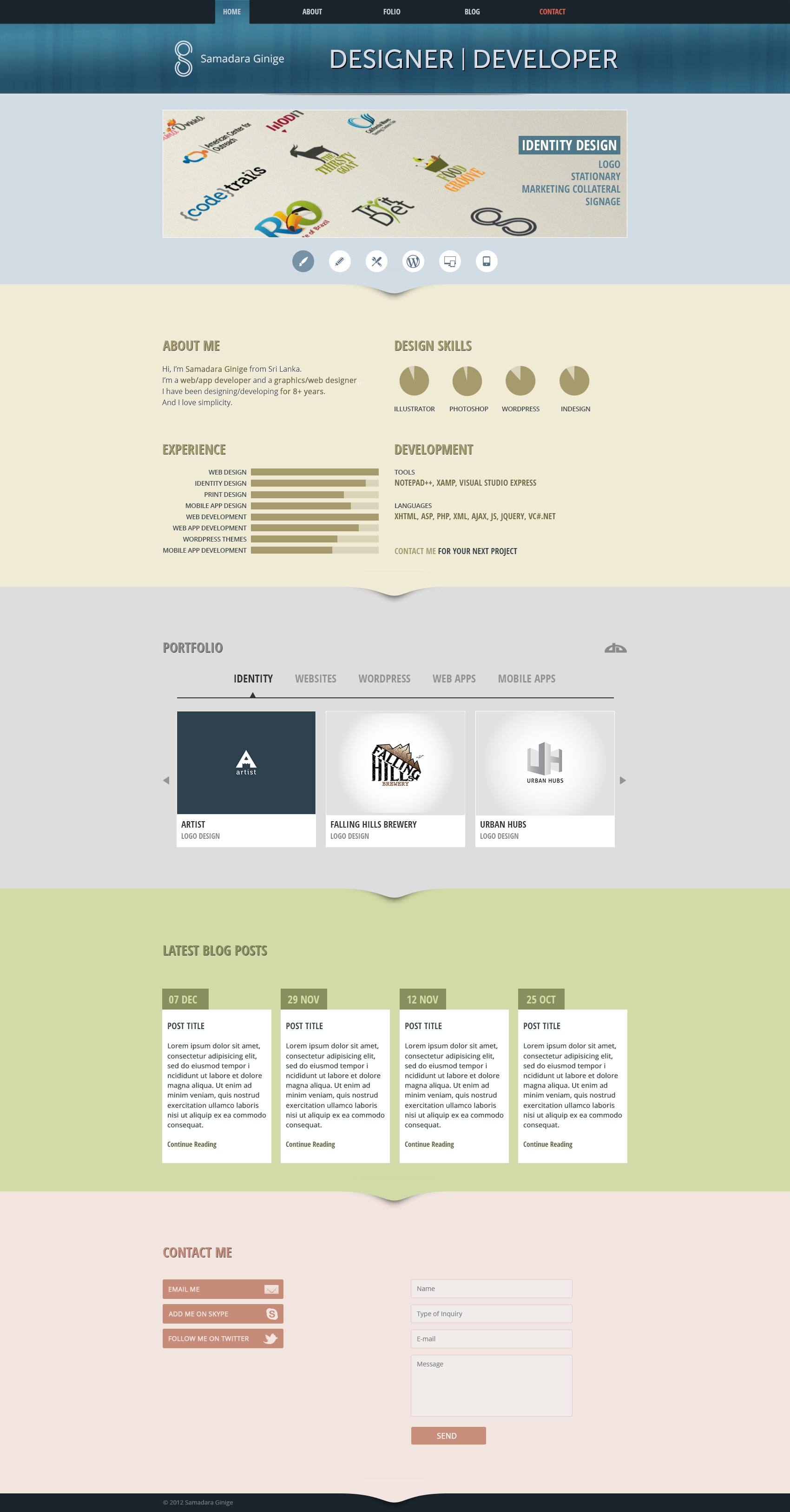 One Page Portfolio by samadarag