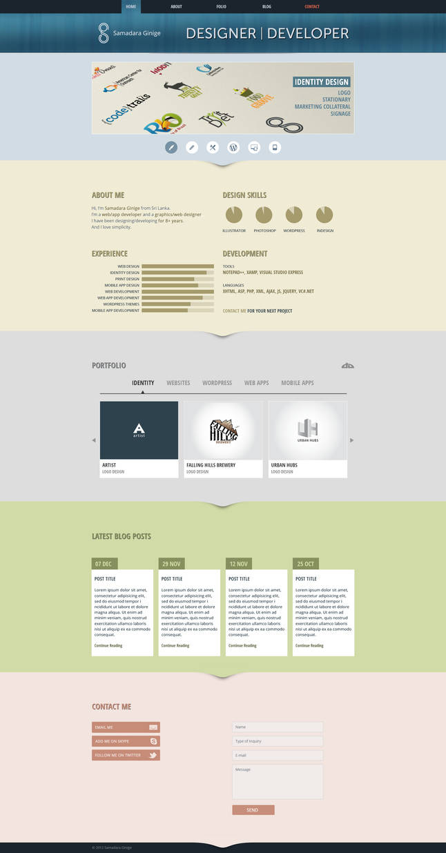 One Page Portfolio by samadarag