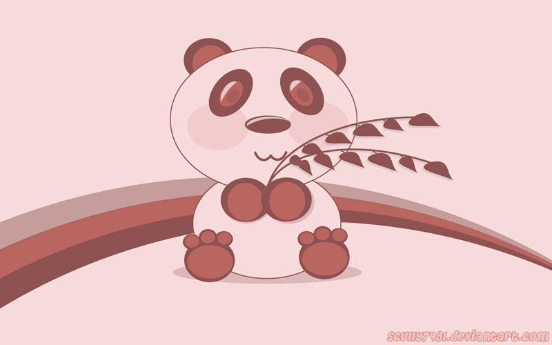 Pink Panda Vector by Scully7491
