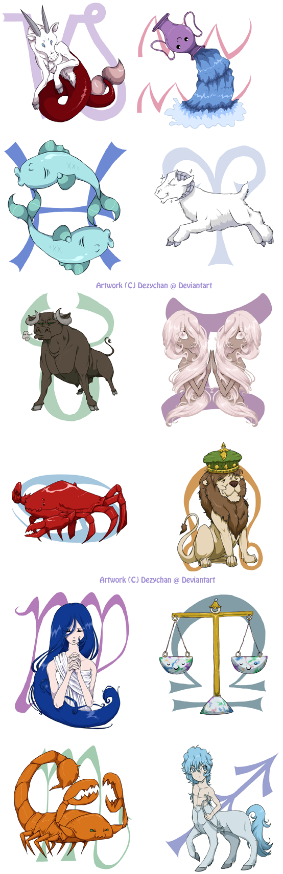 Zodiac Signs Set by Dezfezable