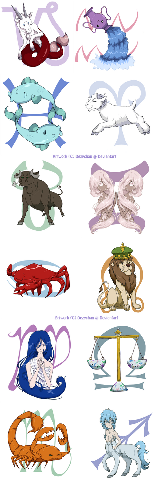 Zodiac Signs Set by Dezfezable
