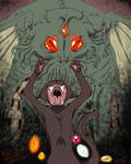 Great Catthulu COLORED by Dezfezable