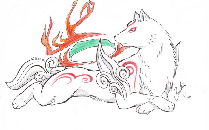 Okami: Amaterasu by Carro-chan