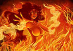 Ninianne on fire by Solyane21