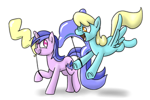 Sea Swirl and Sassaflash's Balloons by timsplosion Sea Swirl and Sassaflash's Balloons by timsplosion