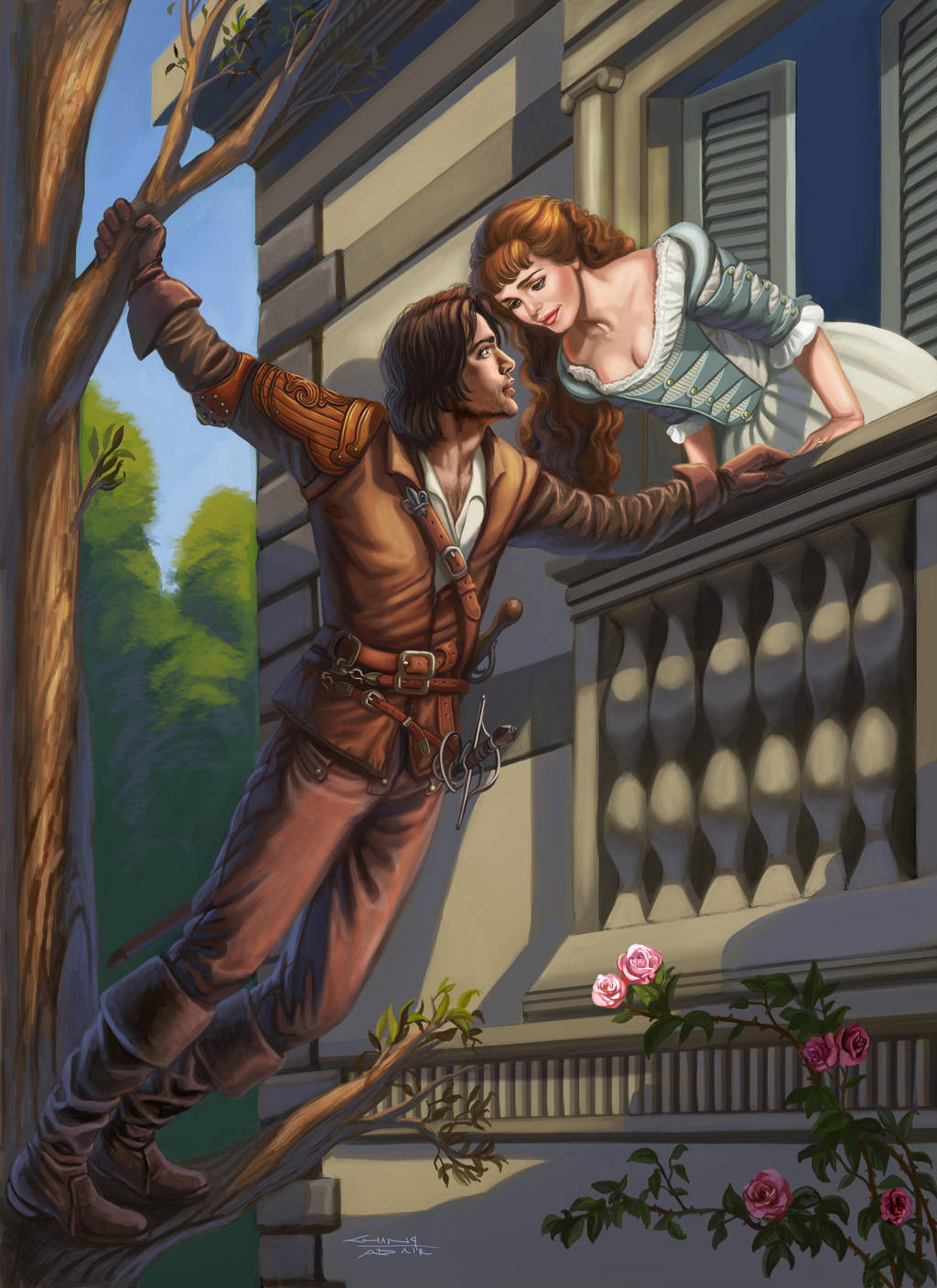 BBC'S The Musketeers d'Artagnan and Constance by rebelakemi