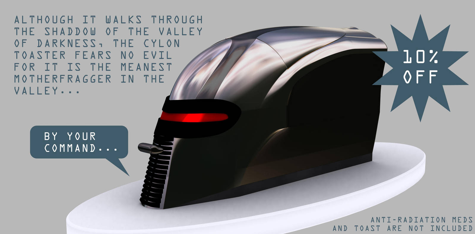 The first Cylon Toaster render by mannayta