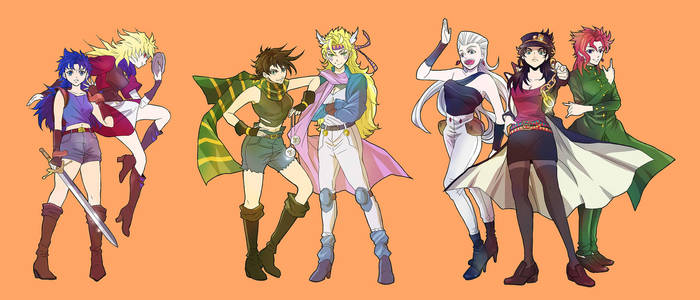 JJBA Genderbends by RococoRoses
