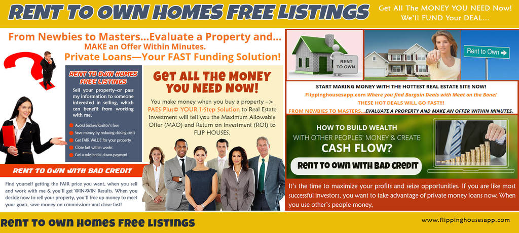 Rent To Own Homes Free Listings by CashFlowAnalysis