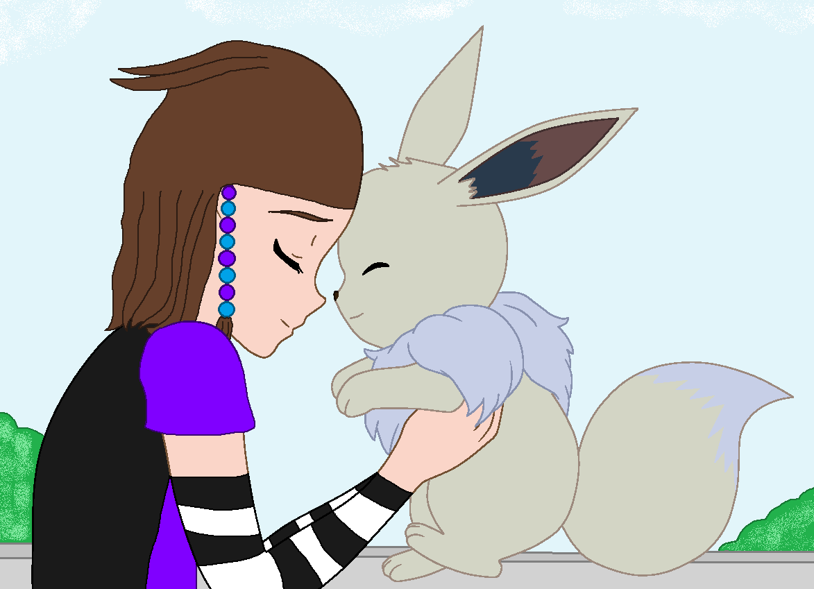 Wing and a Shiny Eevee by angelthewingedcat on DeviantArt