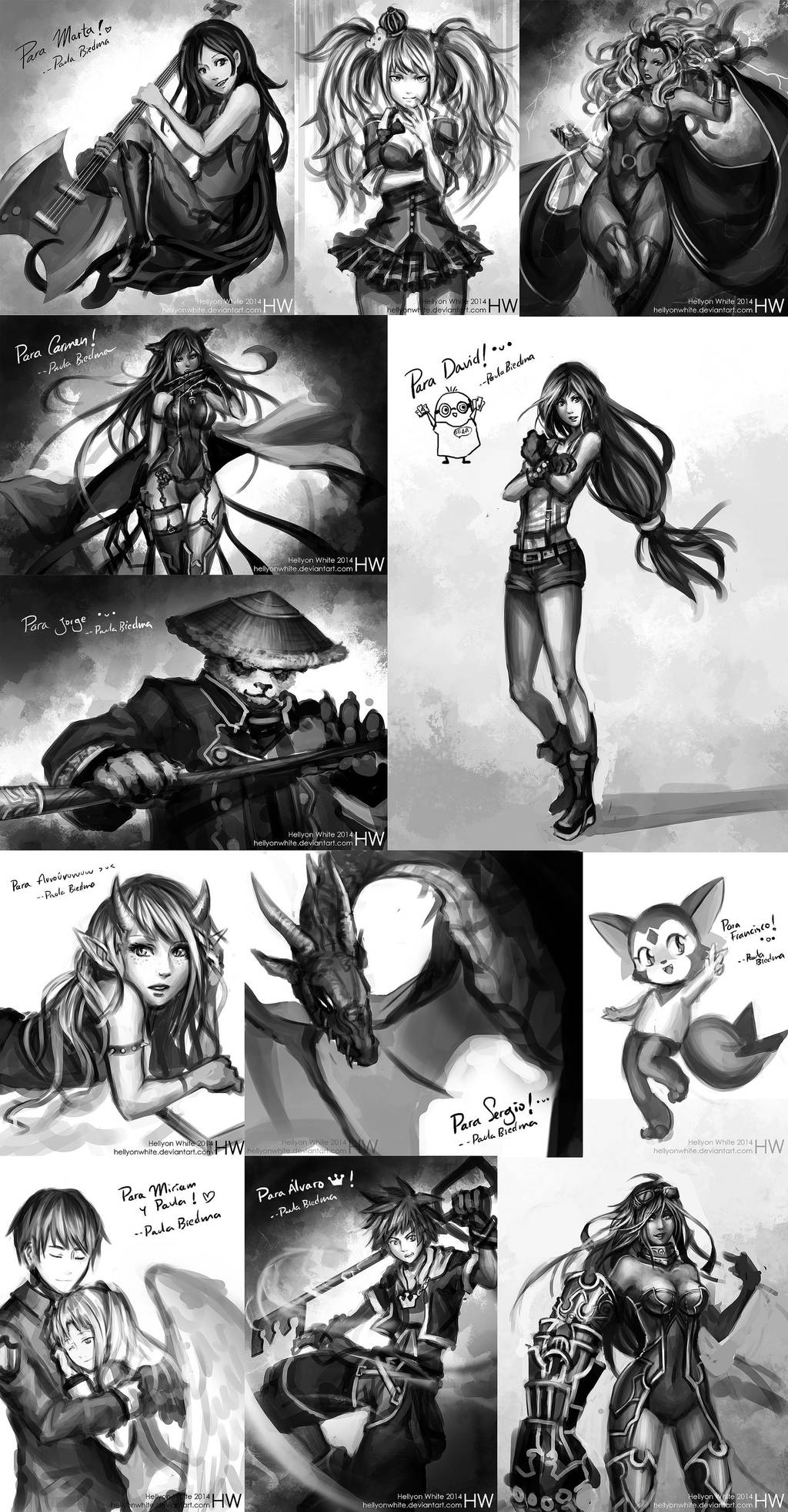 FICZONE 2014 free drawings by HellyonWhite