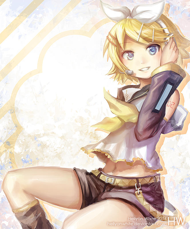 Kagamine Rin by HellyonWhite