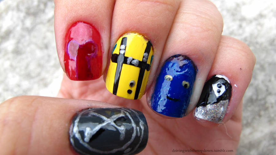 X-Men First Class Nails by tharesek