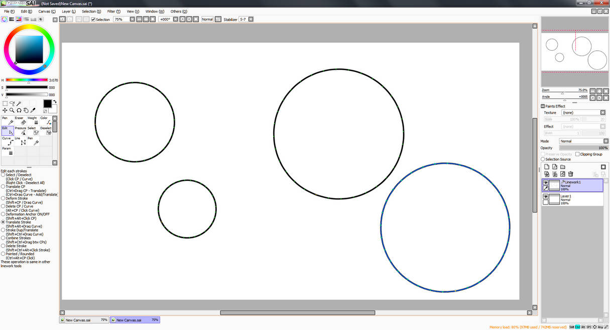 Paint Tool SAI - How to draw perfect circles by Teslarossa