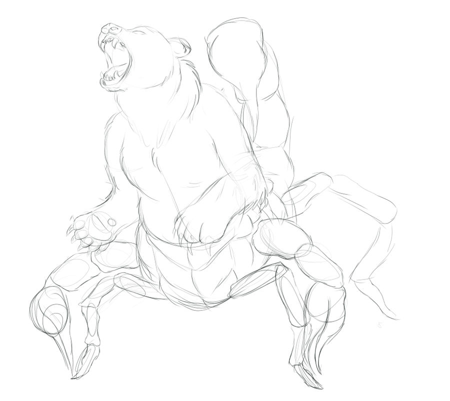 Oh crap, a sand bear! by TheShadowStone