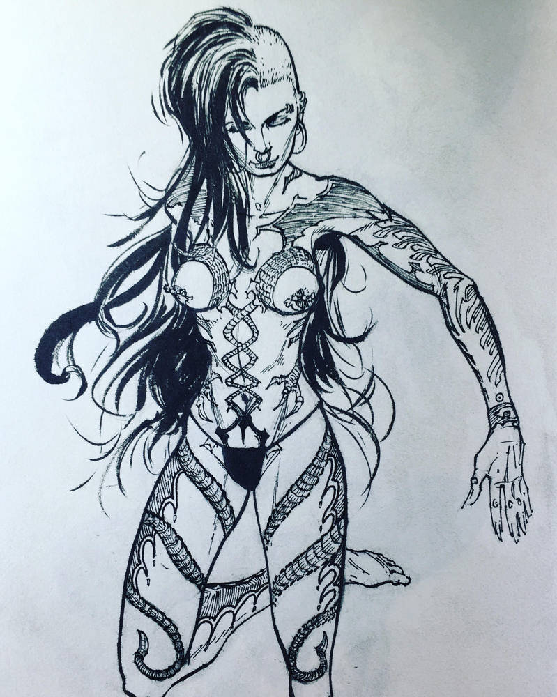 Concept Character Design - Full Body Tattoo by aminamat