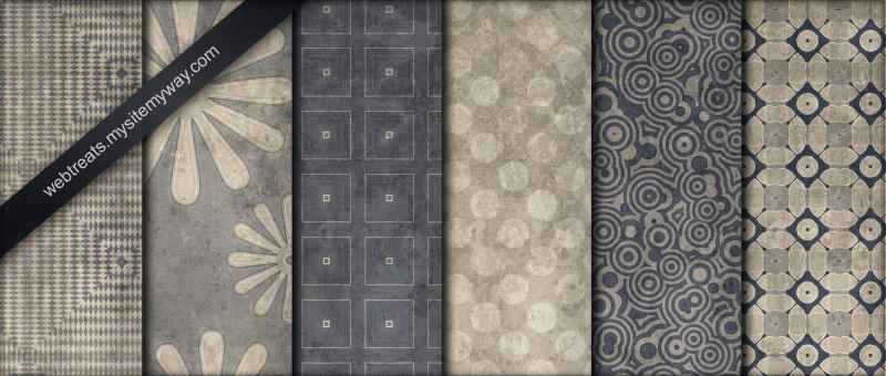 Blue and Beige Patterns Part 3 by WebTreatsETC