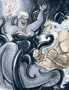 Ursula vs. King Triton ECCC2017 by ComfortLove