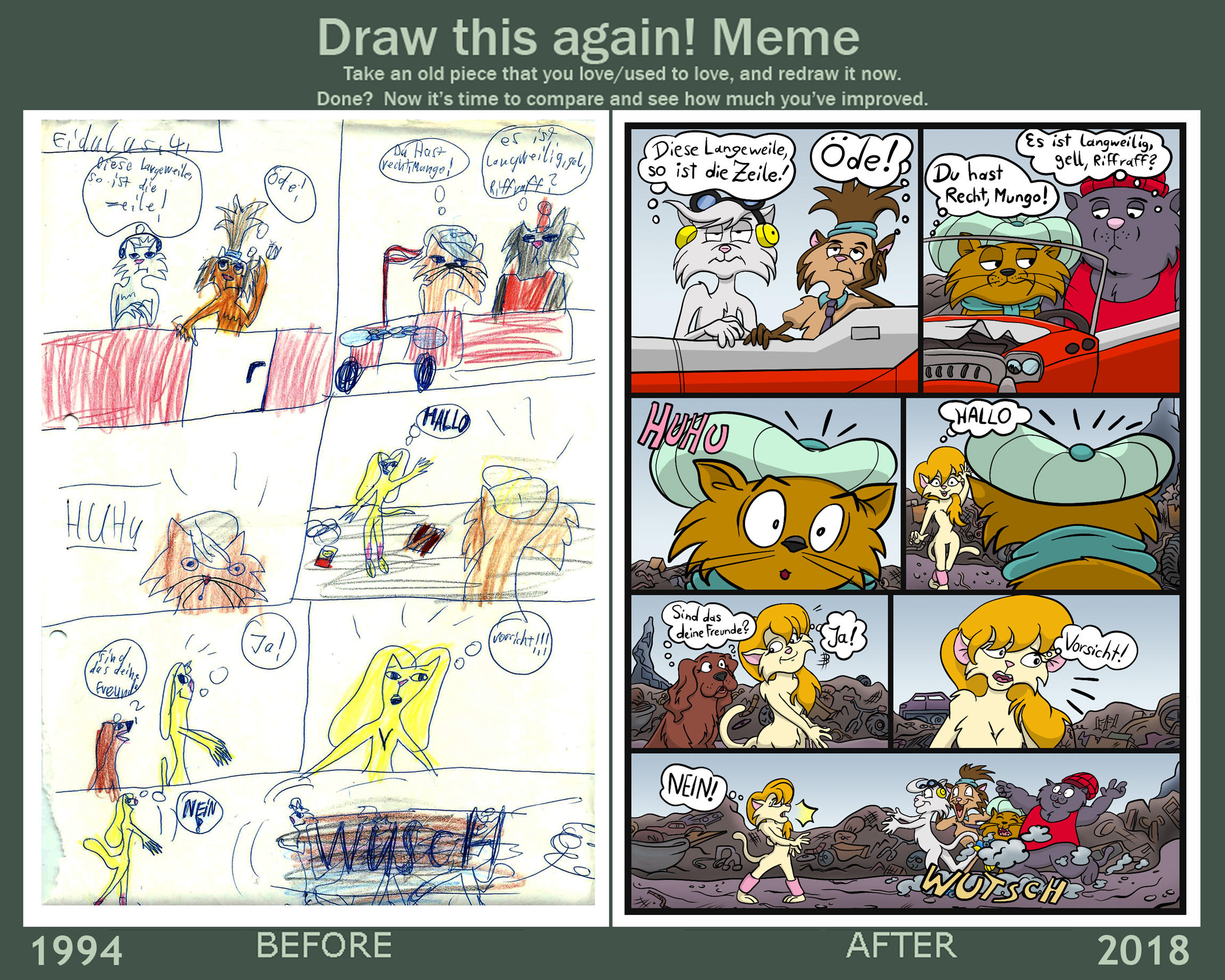 Draw it again - Comic Page Remake 'Fidulus' (1994) by Tabascofanatikerin