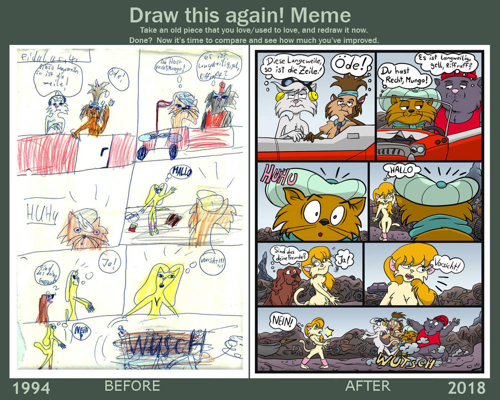 Draw it again - Comic Page Remake 'Fidulus' (1994) by Tabascofanatikerin