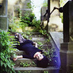 On the stairs by psychiatrique