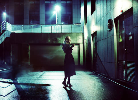 Night, Street, Lantern, Sasha... by psychiatrique