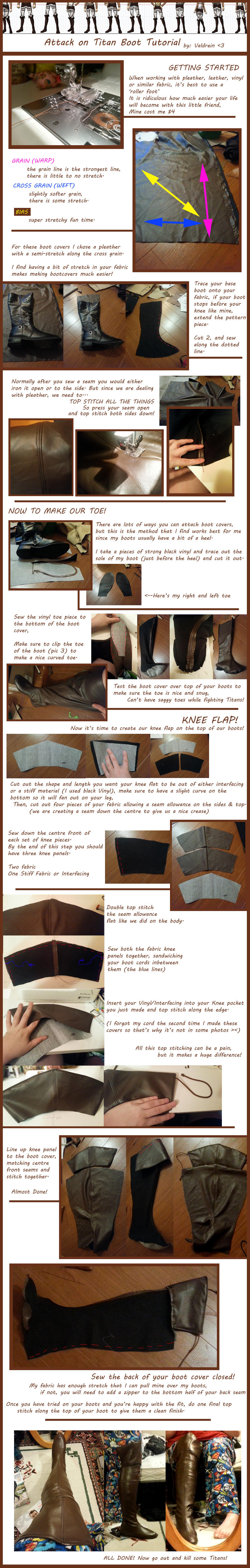 Attack on Titan - Boot Cover Tutorial by Valdrein