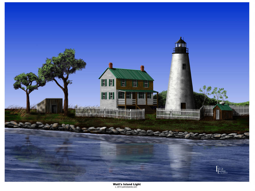 WATTS ISLAND LIGHT by Belote-Art