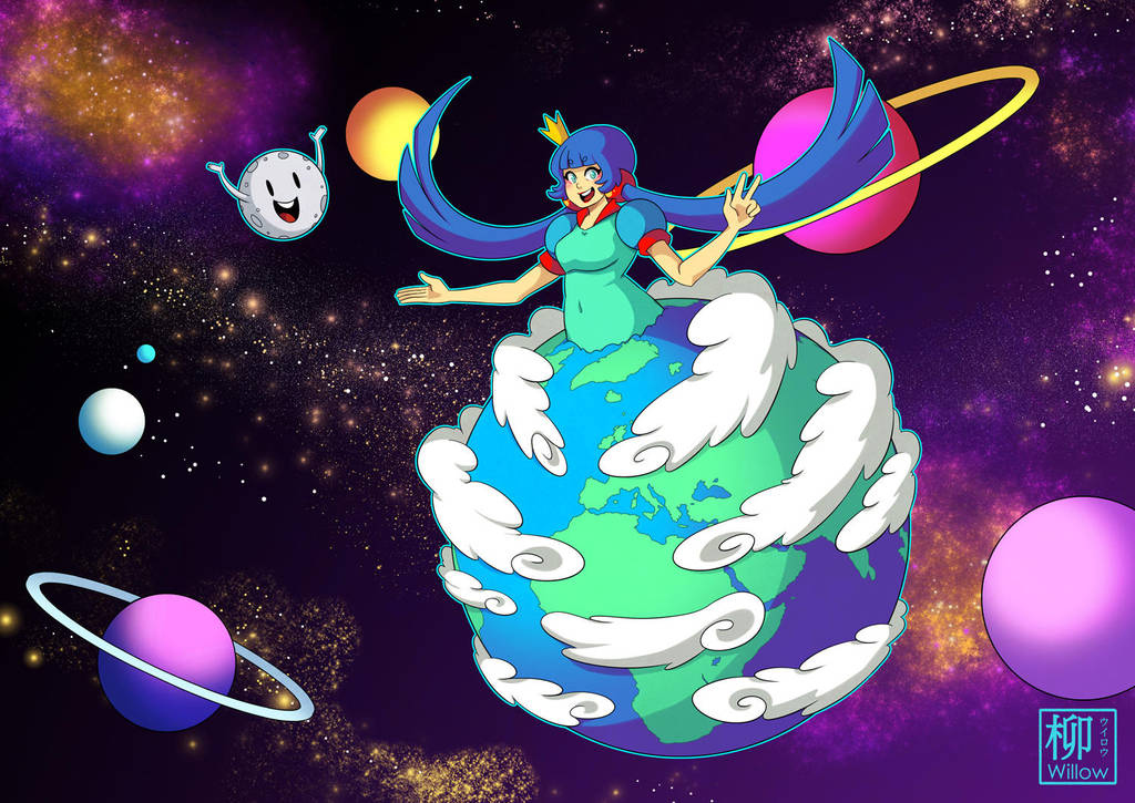 Earth and Moon by Willow-San Earth and Moon by Willow-San