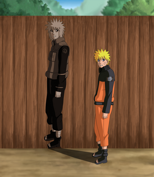 Naruto and Minato by karka92
