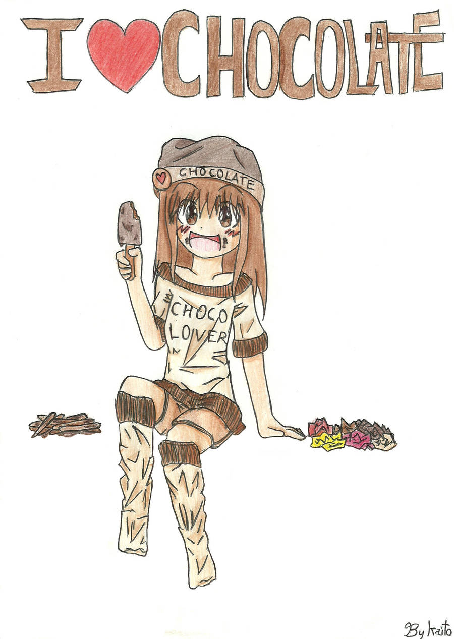 Chica chocolate sin fondo by Kaitogirl