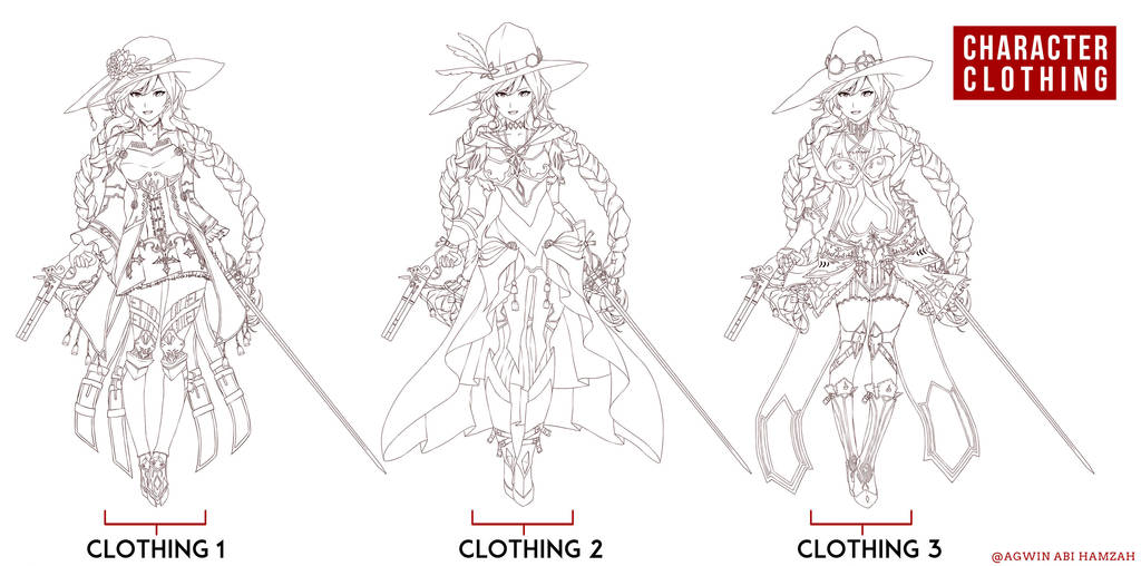Skect Costume Line art by abiboge Skect Costume Line art by abiboge